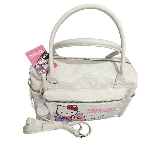 Hello Kitty & Friends Quilted Ivory Weekender Duffel Bag – NWT Travel Overnight - Picture 3 of 6